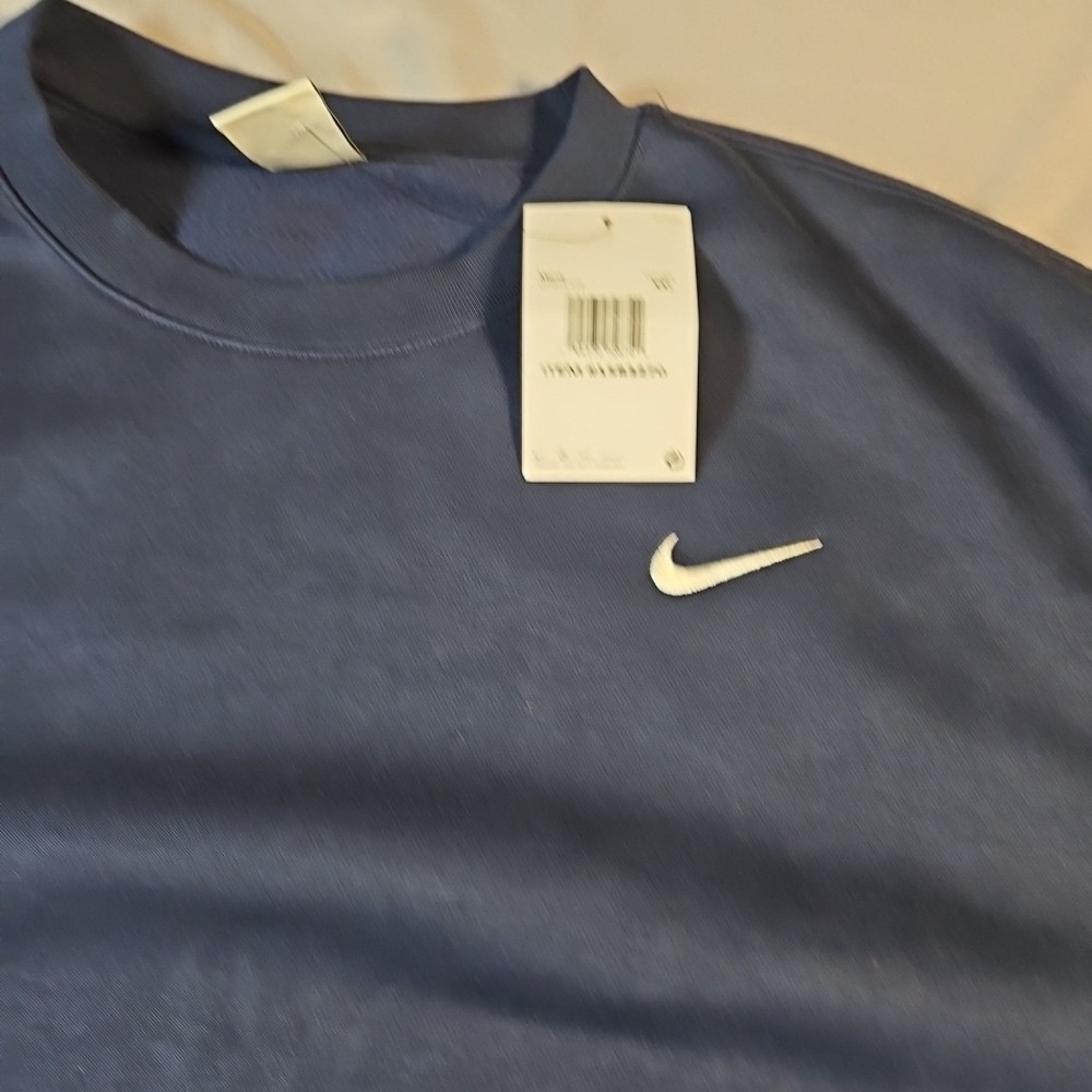 Nike Men's Training Fleece Pullover Crewneck Sweatshirt Navy XXL NWT - Picture 3 of 6